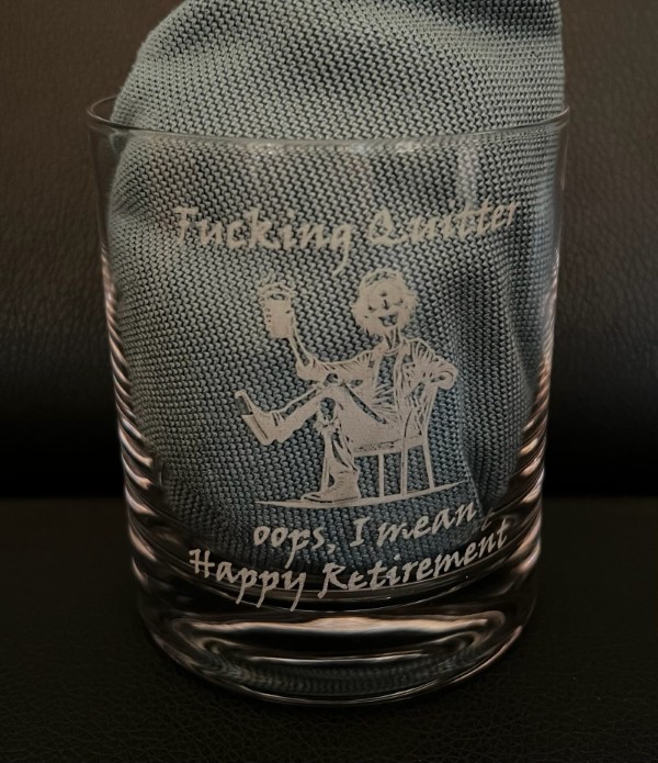 Laser engraved glass